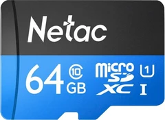 Купить Карта памяти microSDHC Netac P500 Standard 64 ГБ + адаптер SD / Народный дискаунтер ЦЕНАЛОМ