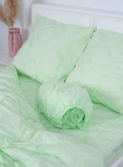 Купить Простыня на резинке Миланика Настроение Изумруд 160х200х20 см, поплин-жаккард / Народный дискаунтер ЦЕНАЛОМ