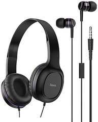 Купить Набор наушников hoco W24 Enlighten Purple / Народный дискаунтер ЦЕНАЛОМ
