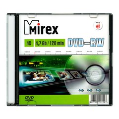 Купить Диск DVD-RW Mirex 4.7Gb 4x Slim Case / Народный дискаунтер ЦЕНАЛОМ