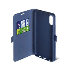 Купить Чехол-книжка DF sFlip-85 (blue) для Samsung Galaxy A02, синий / Народный дискаунтер ЦЕНАЛОМ