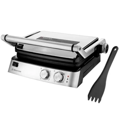 Купить Электрогриль BRAYER BR2007, серебристый/черный / Народный дискаунтер ЦЕНАЛОМ