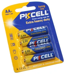 Купить Батарейки AA PKCELL R6P-4S / Народный дискаунтер ЦЕНАЛОМ