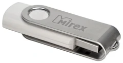 Купить USB-накопитель Mirex Swivel 32 ГБ, USB 2.0, белый / Народный дискаунтер ЦЕНАЛОМ