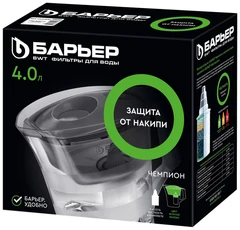 Купить Фильтр для воды БАРЬЕР Чемпион 4 л зеленое яблоко / Народный дискаунтер ЦЕНАЛОМ