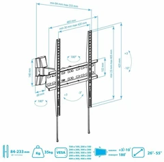 Купить Кронштейн Arm Media LCD-413 для ТВ 26-55" / Народный дискаунтер ЦЕНАЛОМ