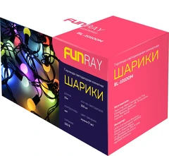 Купить Гирлянда светодиодная FunRay Шарики мультицвет, 10 м / Народный дискаунтер ЦЕНАЛОМ