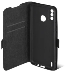 Купить Чехол-книжка DF tFlip-04 для TECNO Spark 6 Go, черный / Народный дискаунтер ЦЕНАЛОМ
