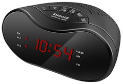 Купить Радиобудильник Hyundai H-RCL160 черный / Народный дискаунтер ЦЕНАЛОМ