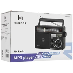 Купить Радиоприемник Harper HDRS-099 черный / Народный дискаунтер ЦЕНАЛОМ