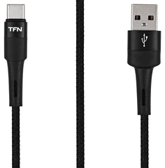Купить Кабель TFN TFN-C-ENV-AC1MBK USB - Type-C, 1.2 м, 2 А, черный / Народный дискаунтер ЦЕНАЛОМ