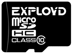 Купить Карта памяти microSDHC 8Гб EXPLOYD (EX008GCSDHC10-W/A-AD) / Народный дискаунтер ЦЕНАЛОМ