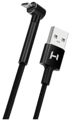 Купить Кабель Harper STCH-390 USB - microUSB, 1 м, 2 A, угловой, черный / Народный дискаунтер ЦЕНАЛОМ
