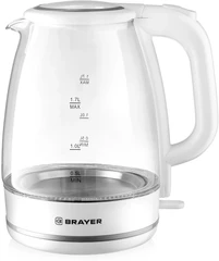Купить Чайник BRAYER BR1030, белый / Народный дискаунтер ЦЕНАЛОМ