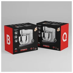 Купить Миксер планетарный BQ MX340, белый / Народный дискаунтер ЦЕНАЛОМ