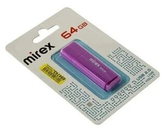 Купить USB-накопитель Mirex Line 64 ГБ, USB 2.0, фиолетовый / Народный дискаунтер ЦЕНАЛОМ