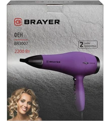 Купить Фен BRAYER BR3007, фиолетовый / Народный дискаунтер ЦЕНАЛОМ