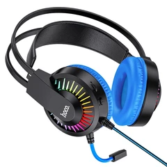 Купить Гарнитура игровая hoco W105 Joyful синий / Народный дискаунтер ЦЕНАЛОМ