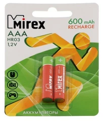 Купить Аккумулятор AAA Mirex HR03-2BL / Народный дискаунтер ЦЕНАЛОМ