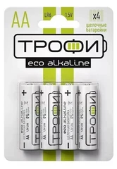 Купить Батарейка AA Трофи ECO LR6-4BL / Народный дискаунтер ЦЕНАЛОМ