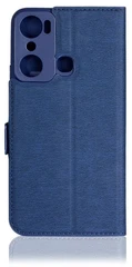 Купить Чехол-книжка DF для Infinix Hot 20i, синий / Народный дискаунтер ЦЕНАЛОМ