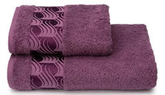 Купить Полотенце Cleanelly Tempesta фиолетовый 70х130 см, махра / Народный дискаунтер ЦЕНАЛОМ