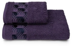 Купить Полотенце Cleanelly Tempesta фиолетовый 50х90 см, махра / Народный дискаунтер ЦЕНАЛОМ
