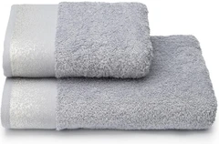 Купить Полотенце Cleanelly Via Lattea серый 70х130 см, махра / Народный дискаунтер ЦЕНАЛОМ