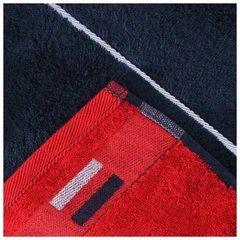 Купить Полотенце Донецкая Мануфактура RUSSIAN STRIPE синий 70х130 см, махра / Народный дискаунтер ЦЕНАЛОМ