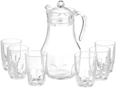 Купить Набор для воды: кувшин + 6 стаканов Arcolap РОК 7пр / Народный дискаунтер ЦЕНАЛОМ