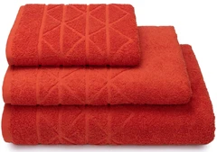 Купить Полотенце Донецкая мануфактура RIDGE красный 70х130 см, махра / Народный дискаунтер ЦЕНАЛОМ