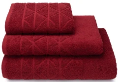Купить Полотенце Донецкая мануфактура RIDGE бордовый 100х150 см, махра / Народный дискаунтер ЦЕНАЛОМ