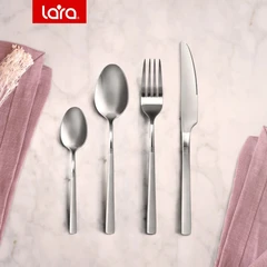 Купить Набор столовых приборов LARA LR10-15/24 Vega Mirror, 24 предмета / Народный дискаунтер ЦЕНАЛОМ