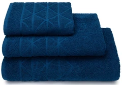 Купить Полотенце Донецкая мануфактура RIDGE темно-синий 70х130 см, махра / Народный дискаунтер ЦЕНАЛОМ