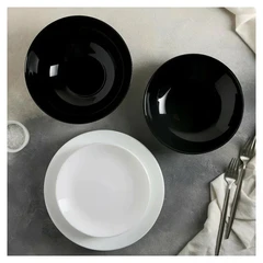 Купить Набор столовый Luminarc Diwali Black and White, 19 предметов / Народный дискаунтер ЦЕНАЛОМ