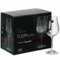 Купить Набор бокалов Crystalex TULIPA OPTIC, 350 мл, 6 шт / Народный дискаунтер ЦЕНАЛОМ