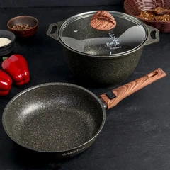 Купить Набор посуды Kukmara Granit Ultra, 4пр / Народный дискаунтер ЦЕНАЛОМ