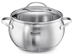 Купить Кастрюля Regent inox Linea Apple, 5.5 л / Народный дискаунтер ЦЕНАЛОМ