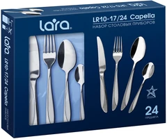 Купить Набор столовых приборов LARA LR10-17/24 Capella, 24 предмета / Народный дискаунтер ЦЕНАЛОМ