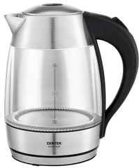 Купить Чайник CENTEK CT-0012, серебристый/черный / Народный дискаунтер ЦЕНАЛОМ