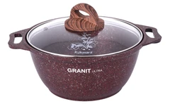 Купить Кастрюля Kukmara Granit Ultra red, 6 л / Народный дискаунтер ЦЕНАЛОМ