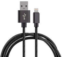 Купить Кабель Energy ET-25 USB - Lightning, 1 м, 2 А, черный / Народный дискаунтер ЦЕНАЛОМ