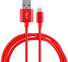 Купить Кабель Energy ET-26 USB - Lightning, 1 м, 2 А, красный / Народный дискаунтер ЦЕНАЛОМ