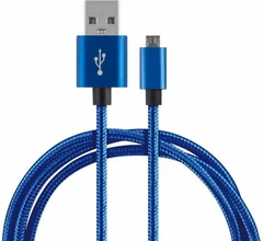 Купить Кабель Energy ET-27 USB - microUSB, 1 м, 2 А, синий / Народный дискаунтер ЦЕНАЛОМ