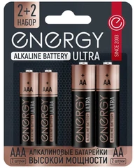 Купить Батарейка AA/AAA Energy Ultra LR6+LR03/4BL / Народный дискаунтер ЦЕНАЛОМ