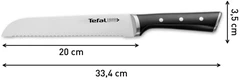 Купить Нож для хлеба Tefal Ice Force K2320414, 20 см / Народный дискаунтер ЦЕНАЛОМ