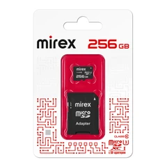 Купить Карта памяти microSDXC Mirex 256 ГБ + адаптер SD / Народный дискаунтер ЦЕНАЛОМ