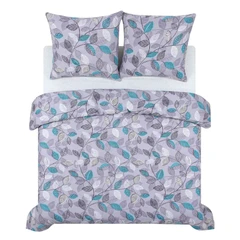 Купить Комплект постельного белья АРТПОСТЕЛЬ Серебряные листья Евро, бязь, наволочки 70х70 см / Народный дискаунтер ЦЕНАЛОМ