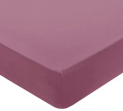 Купить Простыня на резинке Миланика Палитра Брусника 90х200х20 см, поплин / Народный дискаунтер ЦЕНАЛОМ