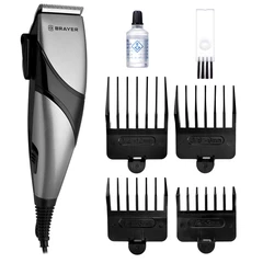 Купить Машинка для стрижки BRAYER BR3434, серый/черный / Народный дискаунтер ЦЕНАЛОМ